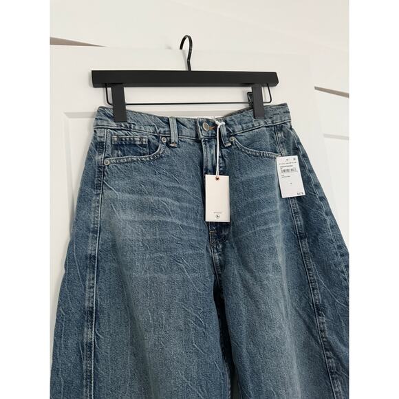 $179 New Good American Good Extreme Barrel Jeans - 0 / 25 - Picture 7 of 13